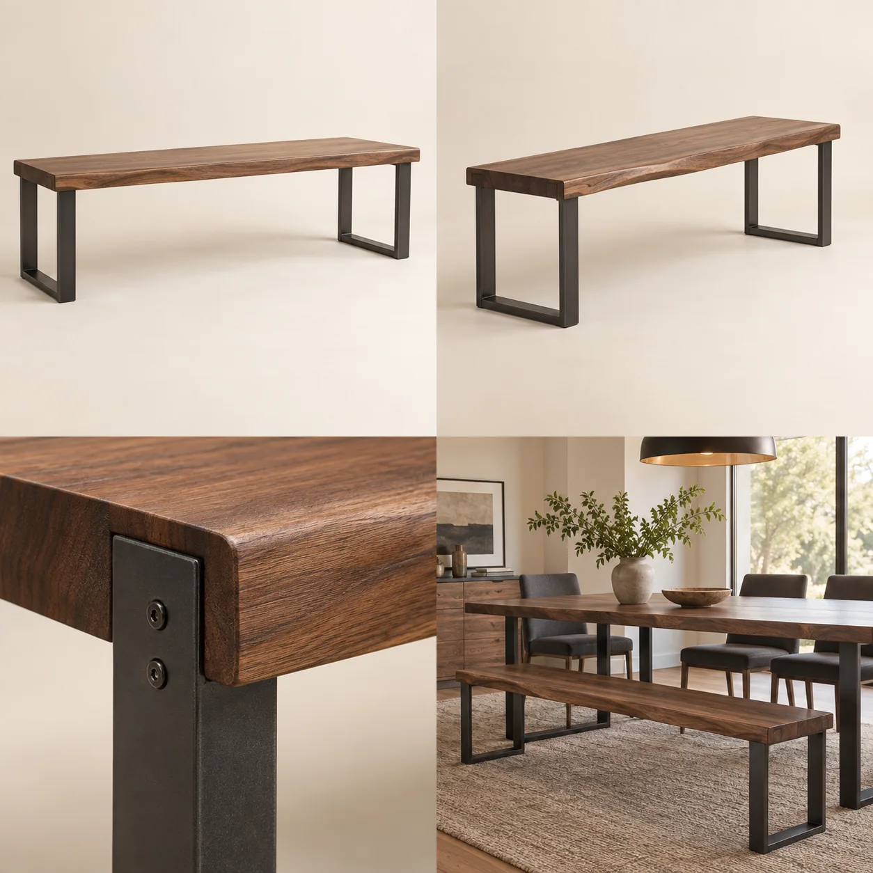 Dining benches — Overall view