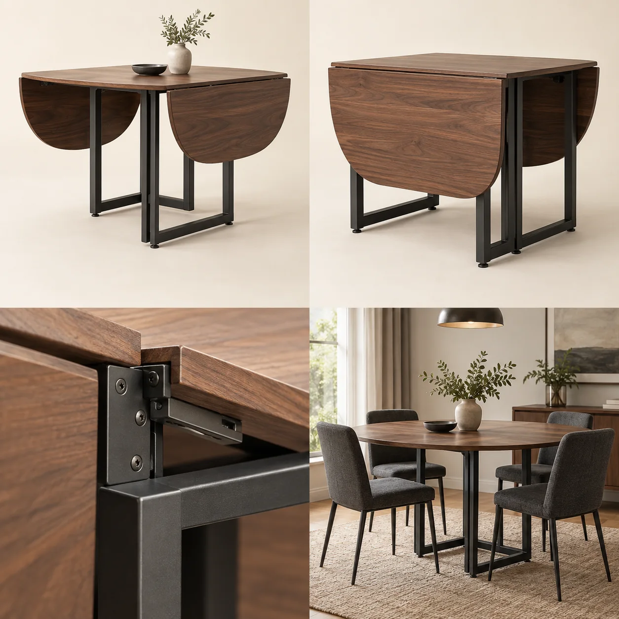 Foldable dining tables — Overall view
