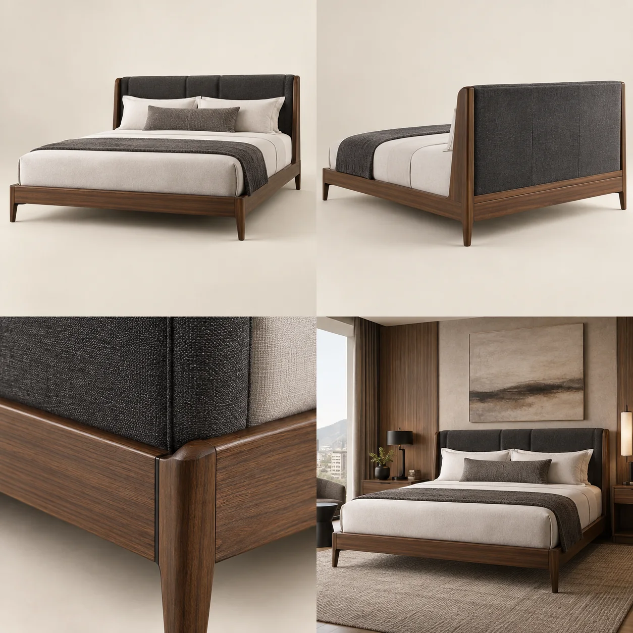 Hotel beds — Overall view