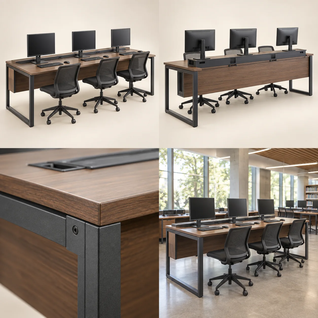 Computer lab tables — Overall view