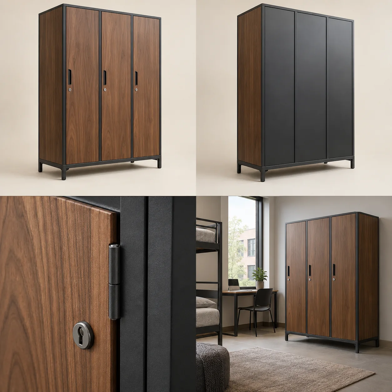 Hostel wardrobes — Overall view