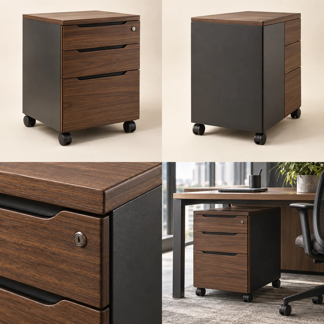 Mobile drawer pedestals — Overall view