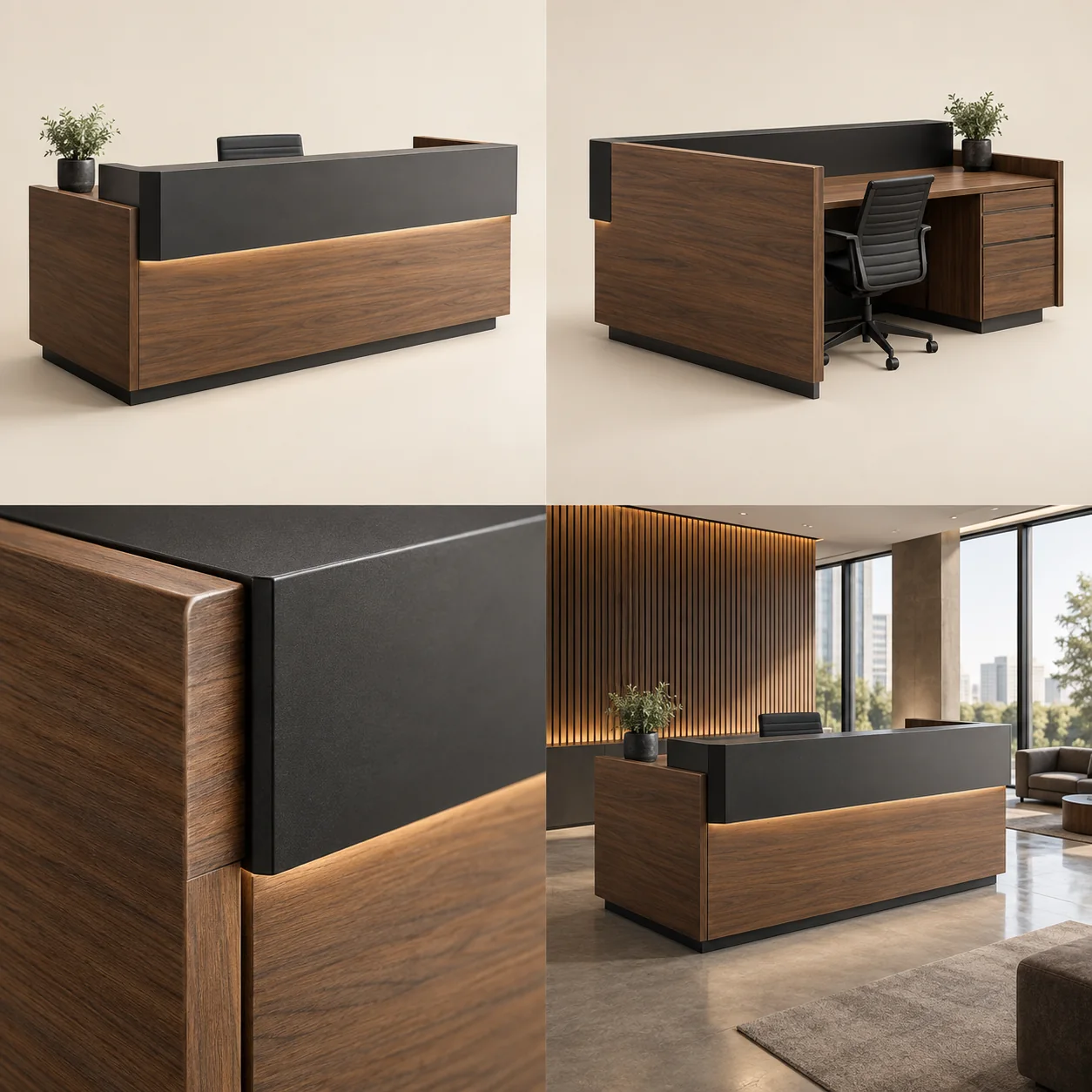Reception desks — Overall view